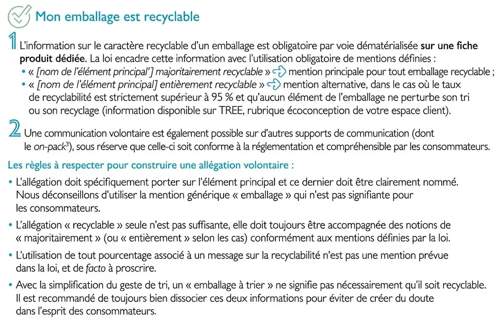Mentions l&eacute;gales sur emballages recyclables3